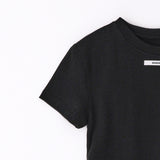 スリムレーベルハーフTシャツ ブラック