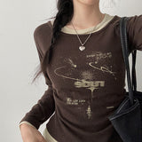 シャーリング ロングスリーブ Tシャツ、ルード スリムフィット ロングスリーブ (5 colors)