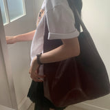 [Daily Bag👜] レザーショルダーバッグ [レッド]