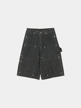 Carpenter capri cotton pants 3color