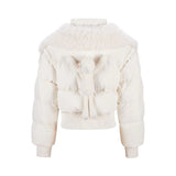 13DE MARZO Doozoo Detachable Short Down Jacket Beige