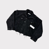 De Lap High Damage Crop Denim Jacket (2color)