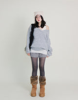 Kina Bendable Angora Fur Micro Shorts (Angora Fur Fabric)