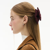 ヒョウ柄ビッグリボンヘアピン