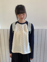 26SS★ [BAONHAUS] ケトゥンドットカラーマッチングラグランTシャツ