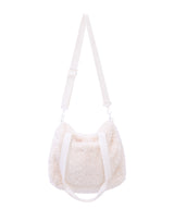 FLUFFY SNAP BOSTON BAG (CREAM)_F24ZE912