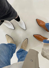 WESTERN ANKLE BOOTS (4COLORS!)