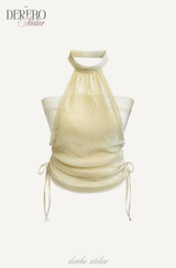Shine halter chiffon blouse tube top