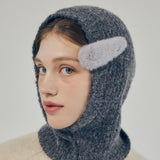 FUR SIDE HAIR PIN (GRAY)