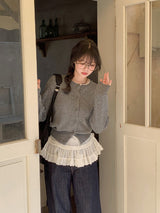 #フリルティアードレイヤードロングスリーブTシャツドレス(2color)