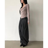 [UNISEX] ストライプカーブドスラックス