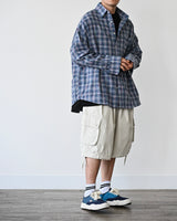 AF SEERSUCKER CHECK SHIRT BLUE