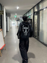 attain cotton hood zip-up