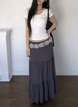 Elta Punching Flower Short Sleeve T-shirt