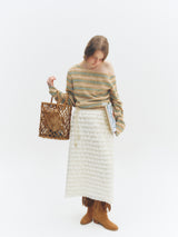 Tiered Midi Skirt (Cream)