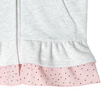  layerd ruffle hoodie_white melange