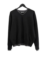 (unisex) Duvel Color Matching Layered V-Neck Knit
