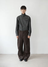 high-neck shirt jacket