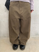 Hugin Cut Cotton Balloon Wide Pants