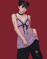 big dot ribbon pink slip-dress