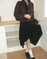 Slut lipped unbalanced cancan midi skirt