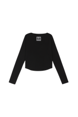 CベーシックUネックTシャツ_ブラック
