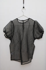 Organza Puff Top (Black)