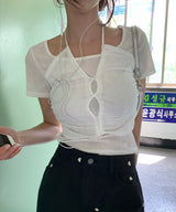 layered halter - t