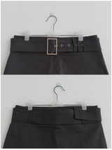 ベルテッド スコート パンツ (BEIGE, CHARCOAL 2COLORS!)