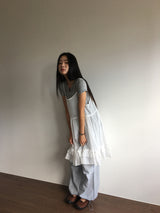 バックレスラッフルワンピース (3color)