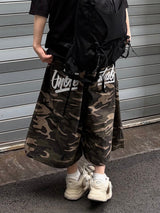 hip patch camo bermuda pants