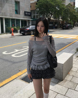 Ribbon dot cancan shorts