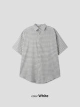 No.1248 S check over half SHIRT (3color)