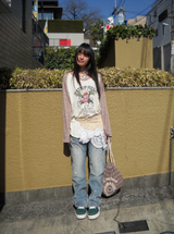 CATNIP HIGH long t-shirt multi