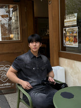 Ever snap western muscle-fit denim shirt