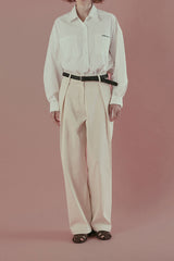 Cotton chino pants_cream