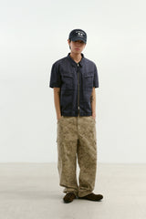 ビンテージウォッシュドフラップポケットワークシャケット (Washed Charcoal)