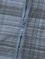 RUFFLE CHECKERED WINDBREAKER JACKET(BLUE)