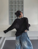 [MADE][U-BASIC] Signature see-through long sleeve