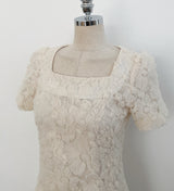 Love Square Flower Flare One Piece
