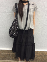 Butin Dot Button Balloon Short Sleeve T-shirt
