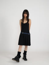 PLEATS MIDI ONE-PIECE (BLACK)