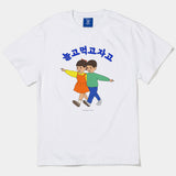 Play, Eat and Sleep short sleeve T-shirts (White)