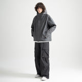 Nylon RIB Flash Line Jacket - GREY