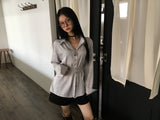 beas ribbon strap silk blouse shirt