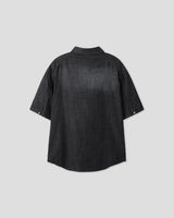 Durant Patch Washed Short Sleeve Denim Shirts