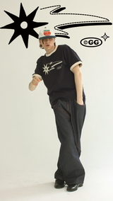 Shooting star Ringer tee @ Navy * Ivory