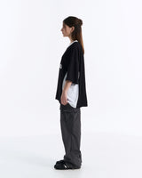 サッカーユニフォームフットボールTシャツ(Black, White)