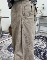Kubi Wave Curved Cotton Pants