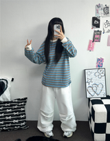 ツーピンタックパラシュートワイドパンツ 🤍🩶🖤4COLOR